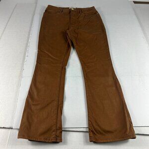 Frame Jean Women 27x25* Mid Rise Le Crop Mini Boot Cut Coated Brown Denim Tag 27